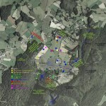 Plan d'implantation du camp (photo satellite)